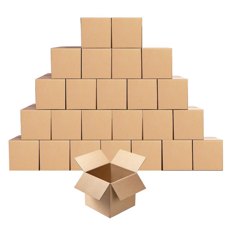 ZBEIVAN Small Cardboard Shipping Boxes Mailers 5x5x5 inches Corrugated Packing Storage Cube Kraft Mailing Box, Pack of 25 - Image 1